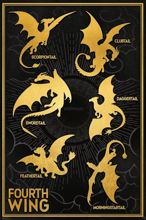Poster Fourth Wing Dragons 61x91 5cm GBYDCOA048 | Yourdecoration.fr
