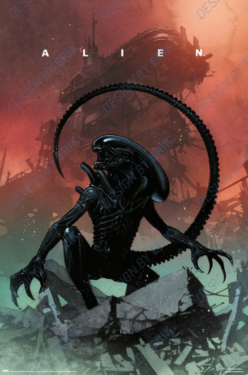 Poster Fox Alien 61x91 5cm GPE6106 | Yourdecoration.fr
