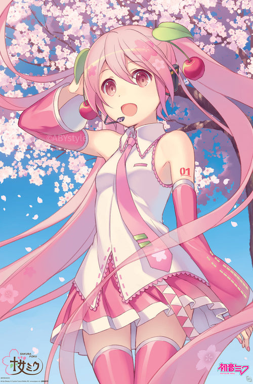 Poster Hatsune Miku Cherry Blossom 91 5x61cm GBYDCOA037 | Yourdecoration.fr