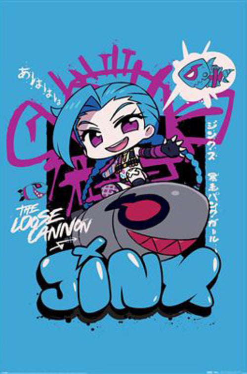 Poster League Of Legends Chibi Jinx 61x91 5cm PP2511076 | Yourdecoration.fr