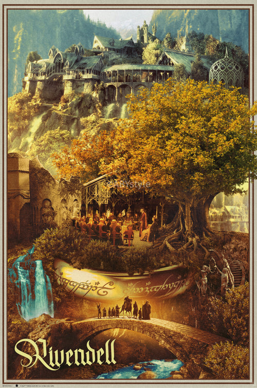 Poster Lord Of The Rings Rivendell 61x91 5cm GBYDCOA013 | Yourdecoration.fr