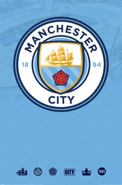 Affiche Poster Manchester City Club Crest 61x91 5cm PP35440 | Yourdecoration.fr