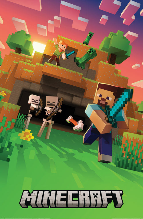 Poster Minecraft Cinematic Skeletons 61x91 5cm PP2512250 | Yourdecoration.fr