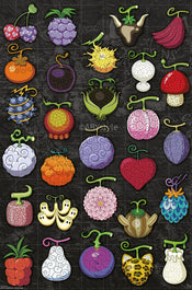 Poster One Piece Devil Fruits 61x91 5cm GBYDCOA050 | Yourdecoration.fr