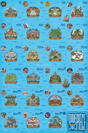 Poster One Piece Log Itinerary 61x91 5cm GBYDCOA006 | Yourdecoration.fr