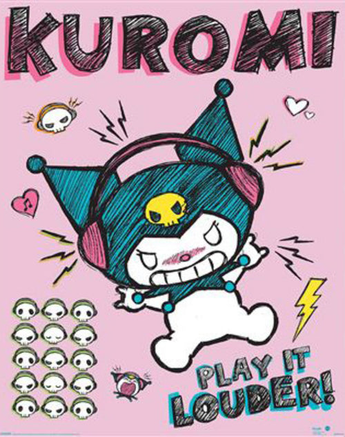 Poster Sanrio Kurom Louder 40x50cm MPP2501443 | Yourdecoration.fr