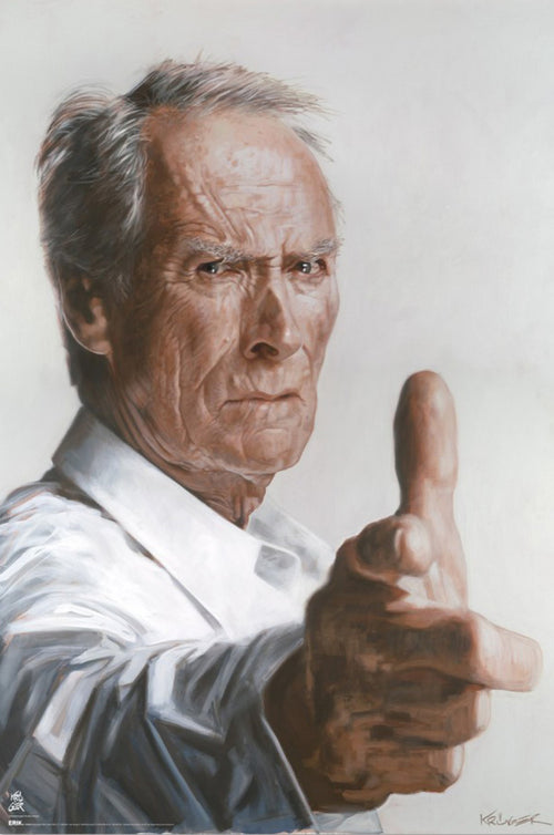 Poster Sebastian Kruger Clint Eastwood 61x91 5cm GPE6064 | Yourdecoration.fr