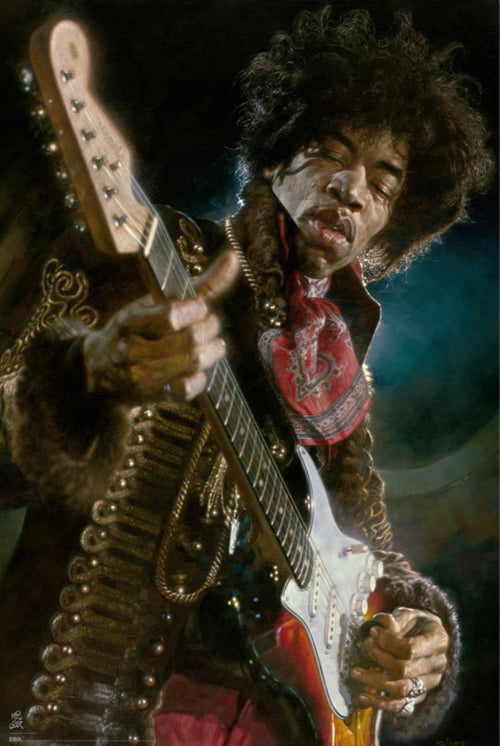 Poster Sebastian Kruger Jimi Hendrix 61x91 5cm GPE6066 | Yourdecoration.fr