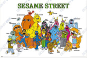 Poster Sesame Street Characters 91 5x61cm GPE6102 | Yourdecoration.fr