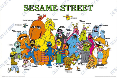 Poster Sesame Street Characters 91 5x61cm GPE6102 | Yourdecoration.fr