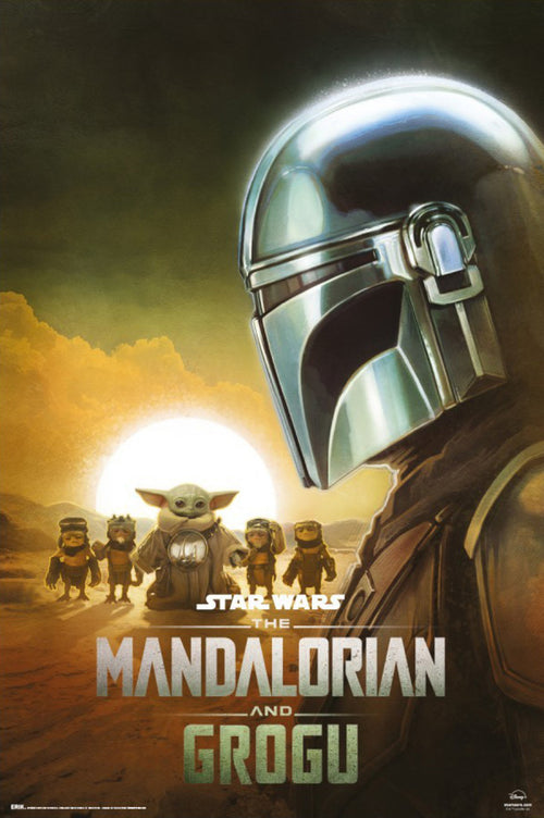 Poster Star Wars The Mandalorian And Grogu Din Djarin 61x91 5cm GPE5950 | Yourdecoration.fr