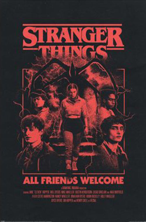 Poster Stranger Things 5 All Friends Welcome 61x91 5cm PP2500890 | Yourdecoration.fr