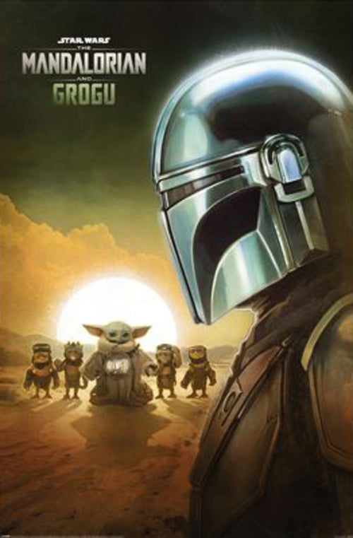 Poster The Mandalorian And Grogu Sunset 61x91 5cm PP2512118 | Yourdecoration.fr