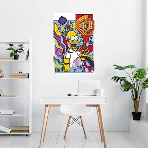 Poster The Simpsons Donut Worry 61x91 5cm GPE6043 Sfeer | Yourdecoration.fr