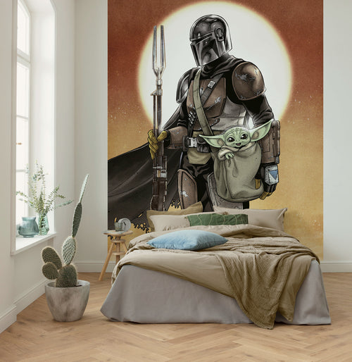 Star Wars The Mandalorian and Grogu Interieur Papier Peint DX4 184 | Yourdecoration.fr
