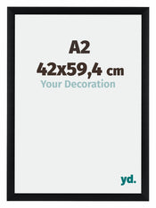Tucson Aluminium Cadre Photo 42x59 4cm A2 Noir Brossé De Face Mesure | Yourdecoration.fr