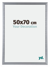 Tucson Aluminium Cadre Photo 50x70cm Argent Brossé De Face Mesure | Yourdecoration.fr