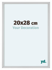 Virginia Aluminium Cadre Photo 20x28cm Blanc De Face Mesure | Yourdecoration.fr
