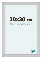 Virginia Aluminium Cadre Photo 20x30cm Blanc De Face Mesure | Yourdecoration.fr