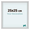 Virginia Aluminium Cadre Photo 25x25cm Blanc De Face Mesure | Yourdecoration.fr