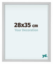 Virginia Aluminium Cadre Photo 28x35cm Blanc De Face Mesure | Yourdecoration.fr