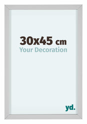 Virginia Aluminium Cadre Photo 30x45cm Blanc De Face Mesure | Yourdecoration.fr