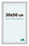 Virginia Aluminium Cadre Photo 30x50cm Blanc De Face Mesure | Yourdecoration.fr