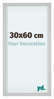 Virginia Aluminium Cadre Photo 30x60cm Blanc De Face Mesure | Yourdecoration.fr