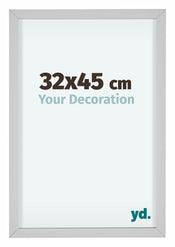 Virginia Aluminium Cadre Photo 32x45cm Blanc De Face Mesure | Yourdecoration.fr