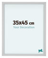 Virginia Aluminium Cadre Photo 35x45cm Blanc De Face Mesure | Yourdecoration.fr