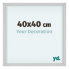 Virginia Aluminium Cadre Photo 40x40cm Blanc De Face Mesure | Yourdecoration.fr