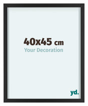 Virginia Aluminium Cadre Photo 40x45cm Noir De Face Mesure | Yourdecoration.fr