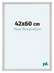 Virginia Aluminium Cadre Photo 42x60cm Blanc De Face Mesure | Yourdecoration.fr