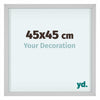 Virginia Aluminium Cadre Photo 45x45cm Blanc De Face Mesure | Yourdecoration.fr