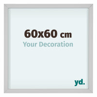Virginia Aluminium Cadre Photo 60x60cm Blanc De Face Mesure | Yourdecoration.fr