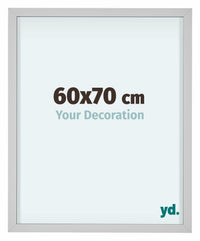 Virginia Aluminium Cadre Photo 60x70cm Blanc De Face Mesure | Yourdecoration.fr