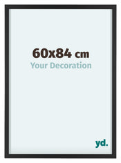 Virginia Aluminium Cadre Photo 60x84cm Noir De Face Mesure | Yourdecoration.fr