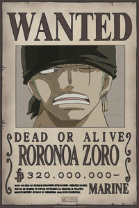 One Piece Wanted Zoro New Affiche 35X52cm | Yourdecoration.fr