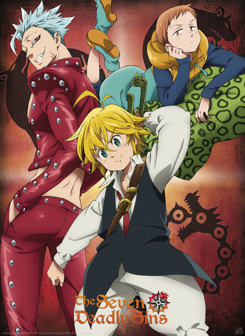 The Seven Deadly Sins Ban King And Meliodas Affiche 38X52cm | Yourdecoration.fr
