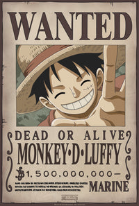 One Piece Wanted Luffy New 2 Affiche 35X52cm | Yourdecoration.fr