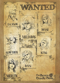 The Seven Deadly Sins Wanted Affiche 38X52cm | Yourdecoration.fr