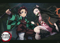 ABYstyle Demon Slayer Tanjiro And Nezuko Fight Position Affiche Art 52x38cm | Yourdecoration.fr