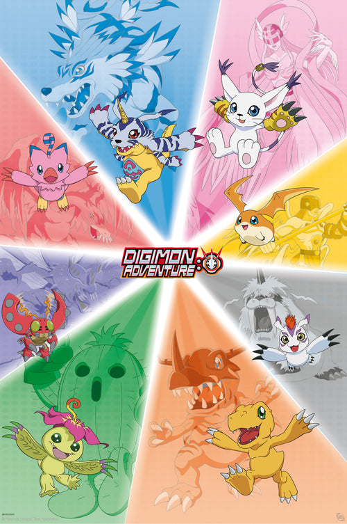 abystyle gbydco153 digimon group affiche poster 61x91,5cm | Yourdecoration.fr
