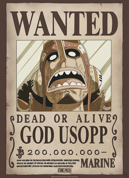 Abystyle Gbydco232 One Piece Wanted God Usopp Affiche Poster 38x52cm | Yourdecoration.fr