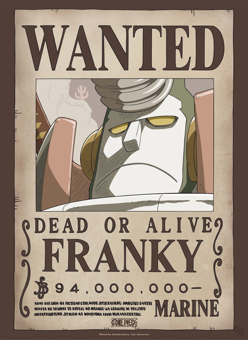 Abystyle Gbydco235 One Piece Wanted Franky Affiche Poster 38x52cm | Yourdecoration.fr
