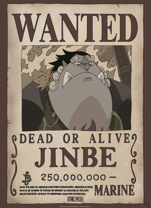 Abystyle Gbydco237 One Piece Wanted Jinbe Affiche Poster 38x52cm | Yourdecoration.fr