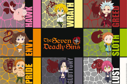abystyle gbydco351 the seven deadly sins s3 chibi sins affiche poster 91,5x61cm | Yourdecoration.fr