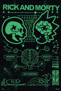 Poster Rick And Morty Nobody Exist On Purpose 61x91 5cm Grupo Erik GPE5821 | Yourdecoration.fr