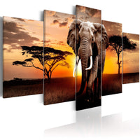 Artgeist Elephant Migration Tableau sur toile 5 parties | Yourdecoration.fr