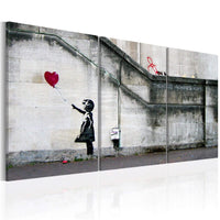 Artgeist Er is altijd hoop Banksy Tableau sur toile 3 parties | Yourdecoration.fr